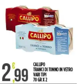 Supermercato Pollio Callipo tranci di tonno in vetro offerta