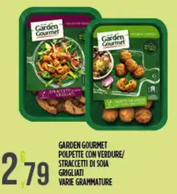 Supermercato Pollio Garden Gourmet polpette con verdure/straccetti di soia grigliati offerta