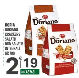 Tutto Risparmio Cash&Carry Doriano crackers offerta