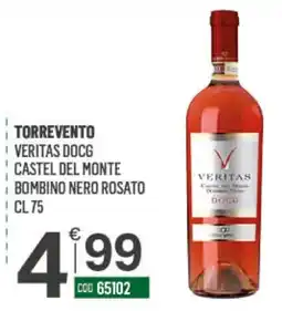 Tutto Risparmio Cash&Carry Torvento Veritas Docg Castel Del Monte Bombino Nero Rosato offerta