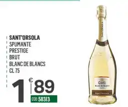 Tutto Risparmio Cash&Carry Sant'Orsola spumante prestige brut blanc de blancs offerta