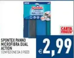 Supermercati Agorà Spontex panno microfibra dual action offerta