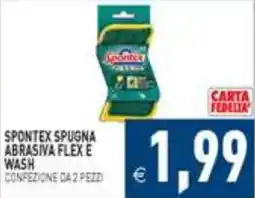 Supermercati Agorà Spontex spugna abrasiva flex e wash offerta