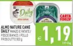 Supermercati Agorà Almo Nature Cane Daily Manzo e Patate / Pesce Bianco / Pollo offerta