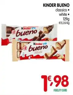 D'Ambros Kinder bueno classico white offerta