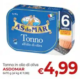 Supermercati Nonna Isa Tonno all'olio di oliva ASDOMAR offerta