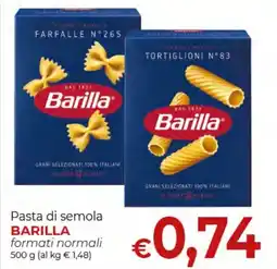 Supermercati Nonna Isa Pasta di semola Barilla formati normali offerta