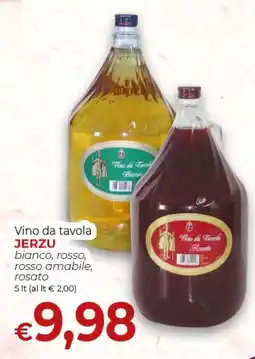 Supermercati Nonna Isa Vino da tavola Jerzu offerta