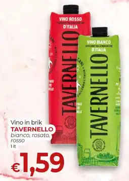 Supermercati Nonna Isa Vino in brik Tavernello offerta