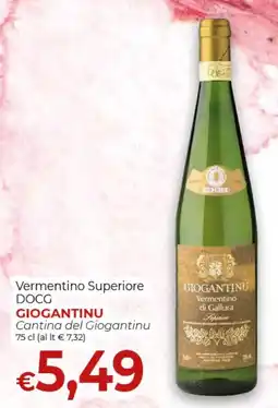 Supermercati Nonna Isa Vermentino Superiore DOCG Giogantinu offerta