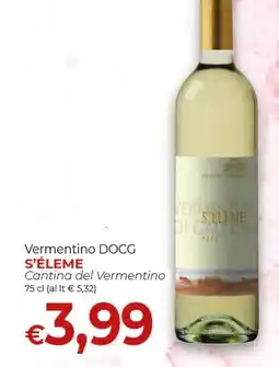 Supermercati Nonna Isa Vermentino DOCG S'ÉLEME offerta