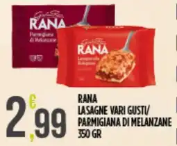 Supermercato Pollio Rana lasagne vari gusti/parmigiana di melanzane offerta