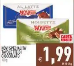 Iperfamily Novi specialità tavoletti di cioccolato offerta