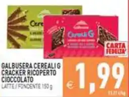 Iperfamily Galbusera Cereali G Cracker Ricoperto Cioccolato Latte / Fondente offerta