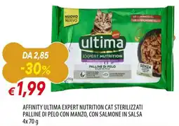 IperFamila Affinity Ultima Expert Nutrition Cat Sterilizzati Palline di Pelo offerta