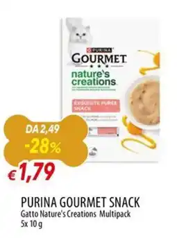 IperFamila Purina Gourmet Snack Gatto Nature's Creations offerta