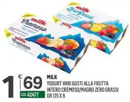 Tutto Risparmio Cash&Carry Milk yogurt vari gusti alla frutta offerta