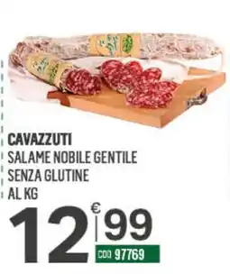 Tutto Risparmio Cash&Carry Cavazzuti salame nobile gentile senza glutine offerta