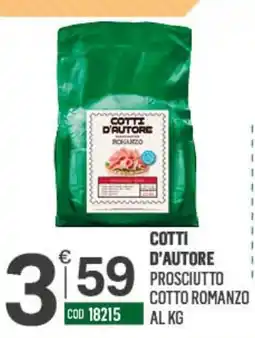 Tutto Risparmio Cash&Carry Cotti d'autore prosciutto cotto romanzo offerta