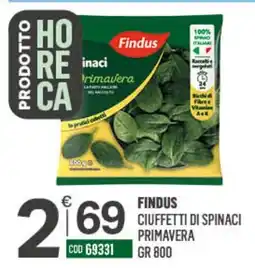 Tutto Risparmio Cash&Carry Findus ciuffetti di spinaci primavera offerta