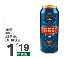 Tutto Risparmio Cash&Carry Crest birra super 10% offerta