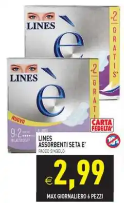 Supermercati Agorà Lines assorbenti seta e' offerta