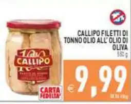 Supermercati Agorà Callipo filetti di tonno olio all'olio di oliva offerta