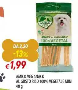 IperFamila Amico Veg Snack al gusto riso 100% vegetale mini offerta