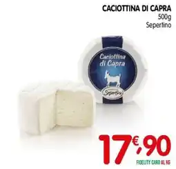 D'Ambros Caciottina di capra Seperfino offerta