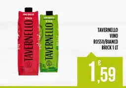 Supermercato Pollio Tavernello vino rosso/bianco offerta