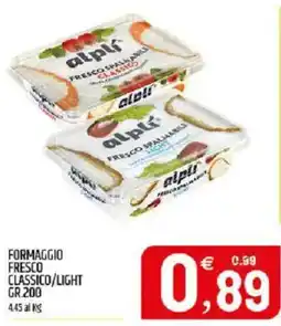 Ard Discount Formaggio fresco alpli classico/light offerta