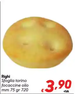 Pac Cash&Carry Righi Sfoglia torino focaccine olio offerta