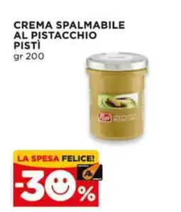 Alì Supermercati Crema spalmabile al pistacchio Pistì offerta