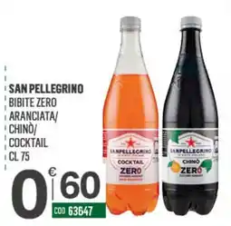 Tutto Risparmio Cash&Carry San Pellegrino bibite zero aranciata/chinò/cocktail offerta