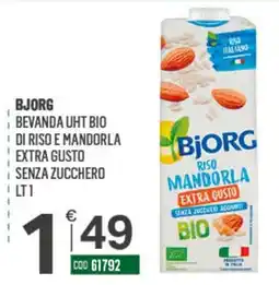 Tutto Risparmio Cash&Carry Bjorg bevanda uht bio di riso e mandorla extra gusto offerta