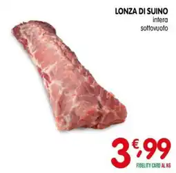 D'Ambros Lonza di suino intera sottovuoto offerta
