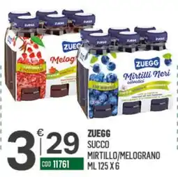 Tutto Risparmio Cash&Carry Zuegg succo mirtillo/melograno offerta