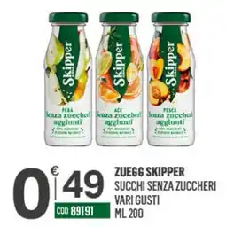 Tutto Risparmio Cash&Carry Zuegg Skipper succhi senza zuccheri offerta