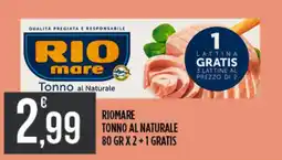 Netto Supermercati Riomare tonno al naturale offerta
