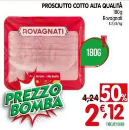 D'Ambros Prosciutto cotto alta qualità Rovagnati offerta