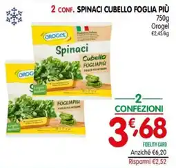 D'Ambros Spinaci Cubello Foglia Più Orogel offerta