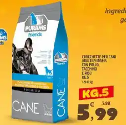 Ard Discount Crocchette per cani adulti Purams con pollo, tacchino e riso offerta