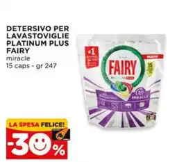 Alì Supermercati Detersivo per lavastoviglie Platinum Plus Fairy miracle offerta