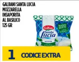 Netto Supermercati Mozzarella insaporita al basilico Galbani Santa Lucia offerta