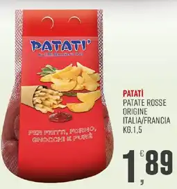Maxipiù Patatì patate rosse offerta