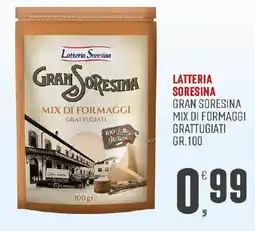 Maxipiù Latteria Soresina Gran Soresina Mix di formaggi grattugiati offerta