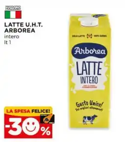 Alì Supermercati Latte U.H.T. Arborea intero offerta