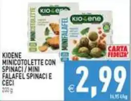 Iperfamily Kiodene minicotolette con spinaci / mini falafel spinaci e ceci offerta