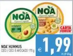 Iperfamily NOA' Hummus Ceci / Ceci e Avocado offerta