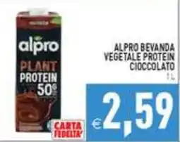 Iperfamily Alpro bevanda vegetale proteine cioccolato offerta